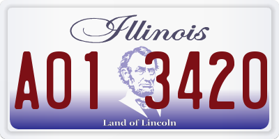 IL license plate A013420
