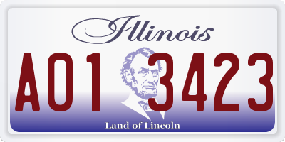IL license plate A013423