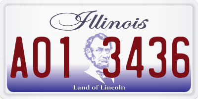 IL license plate A013436