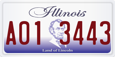 IL license plate A013443