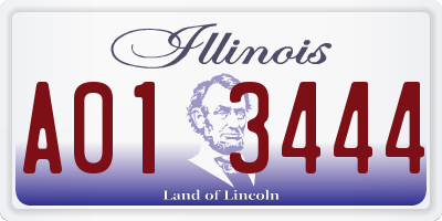 IL license plate A013444