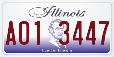 IL license plate A013447