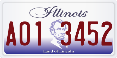 IL license plate A013452