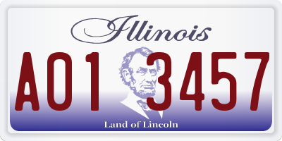 IL license plate A013457