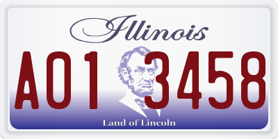 IL license plate A013458