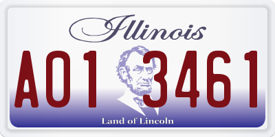 IL license plate A013461