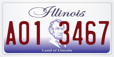 IL license plate A013467