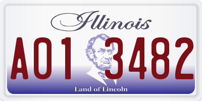 IL license plate A013482