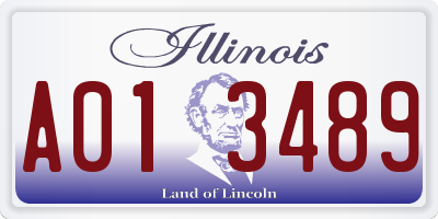 IL license plate A013489