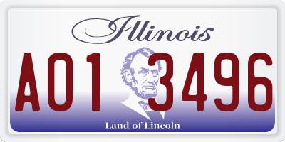 IL license plate A013496