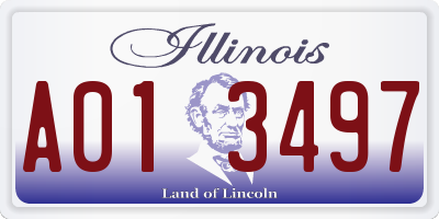 IL license plate A013497