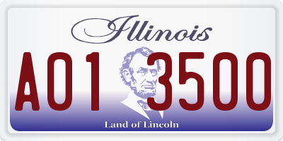 IL license plate A013500