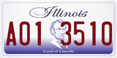 IL license plate A013510