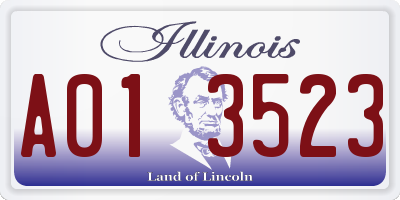 IL license plate A013523