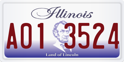 IL license plate A013524
