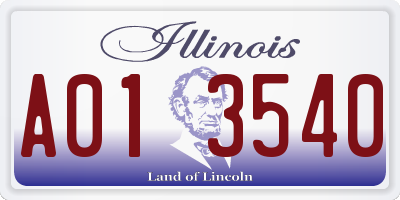 IL license plate A013540