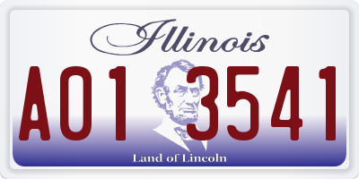 IL license plate A013541