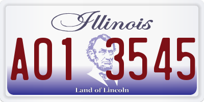 IL license plate A013545