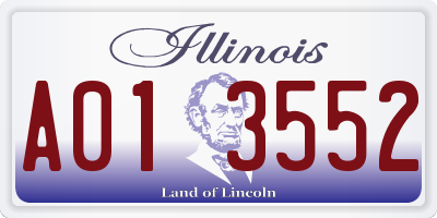 IL license plate A013552