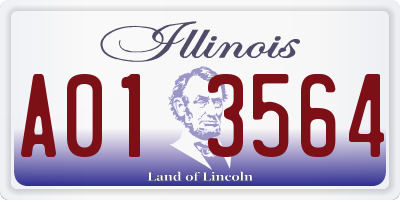 IL license plate A013564