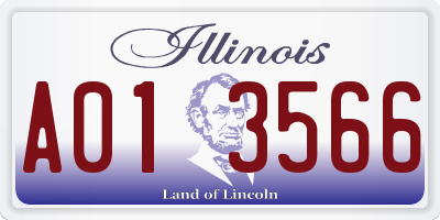 IL license plate A013566