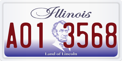 IL license plate A013568