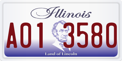 IL license plate A013580