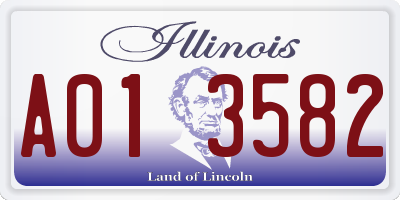 IL license plate A013582