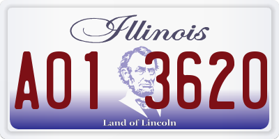 IL license plate A013620