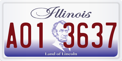 IL license plate A013637