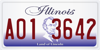 IL license plate A013642