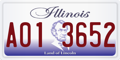 IL license plate A013652