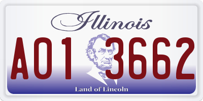 IL license plate A013662