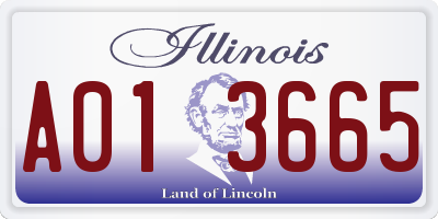 IL license plate A013665