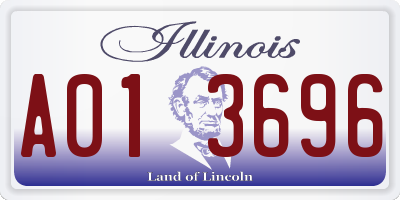 IL license plate A013696
