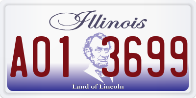 IL license plate A013699