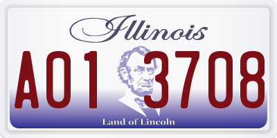 IL license plate A013708