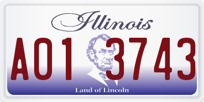 IL license plate A013743