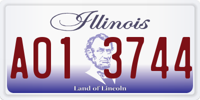 IL license plate A013744