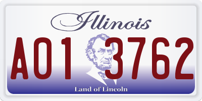 IL license plate A013762