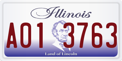 IL license plate A013763