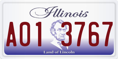 IL license plate A013767