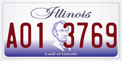 IL license plate A013769