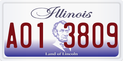 IL license plate A013809