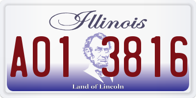 IL license plate A013816