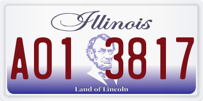 IL license plate A013817