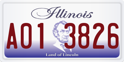 IL license plate A013826