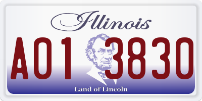 IL license plate A013830