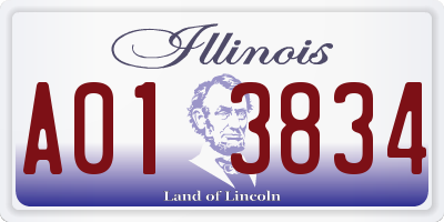 IL license plate A013834