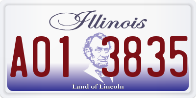 IL license plate A013835